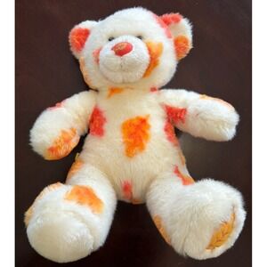 Build A Bear Season of Hugs Autumn Fall Leaf Print Bear Plush Stuffed Animal